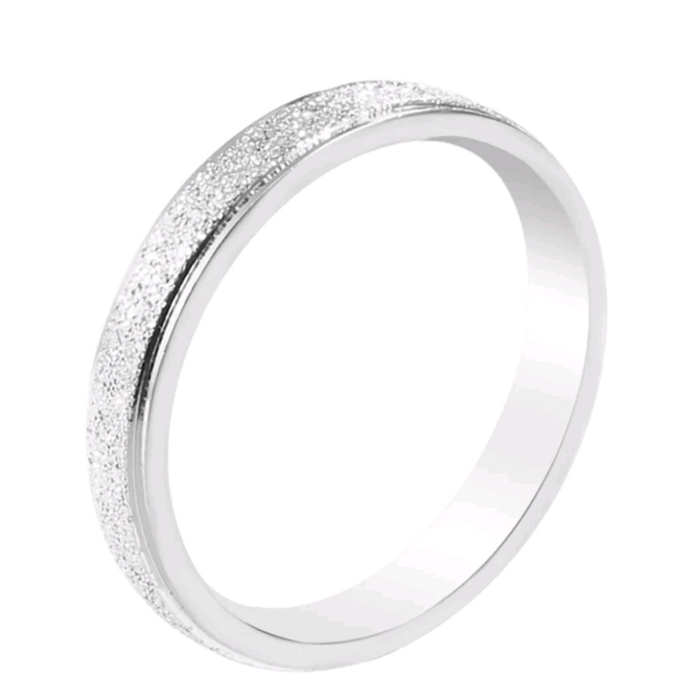 Frosted Silver Tone Ring Size 7 NWOT